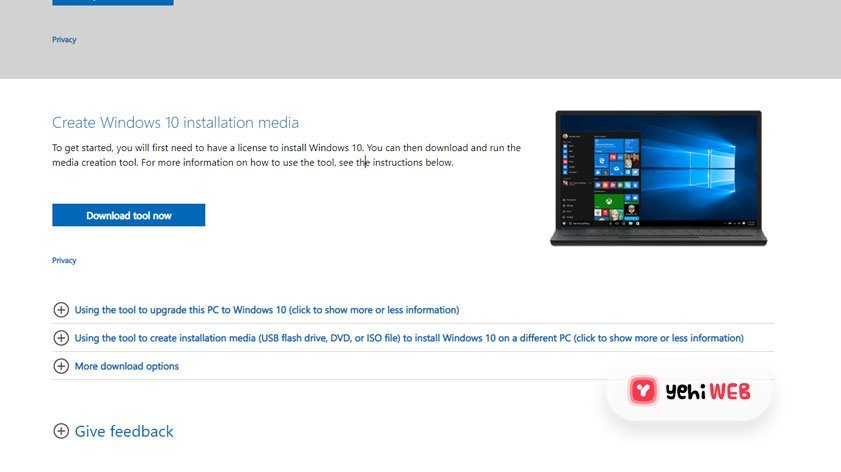 Download Windows 10 Tool Yehiweb