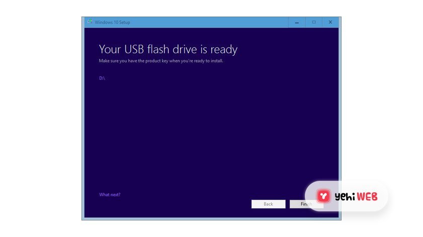 USB flash drive is ready Yehiweb