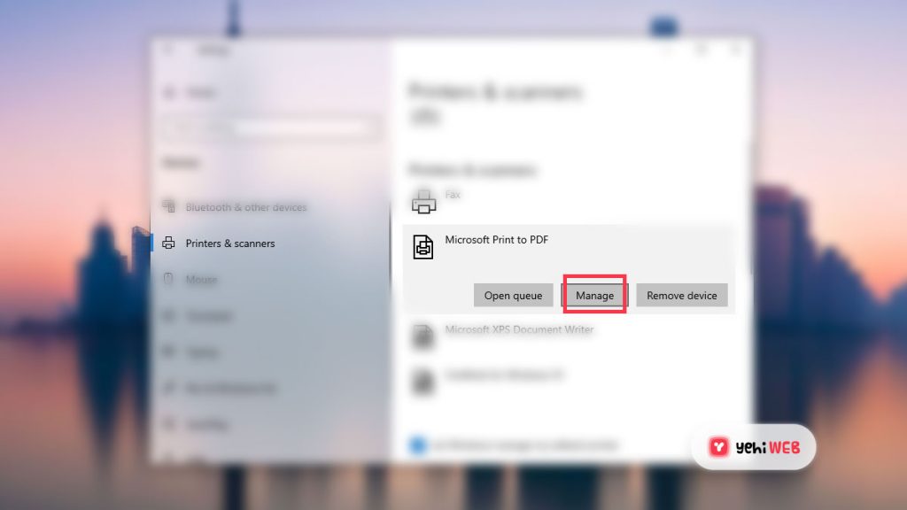 Microsoft Print to Pdf Manager Setting - Yehiweb