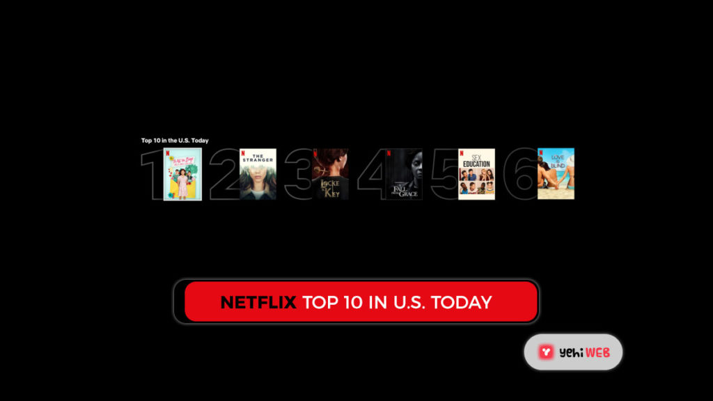 Netflix Top 10 in U.S. today Yehiweb