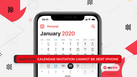 Quick Fix Calendar Invitation Cannot Be Sent iPhone Yehiweb