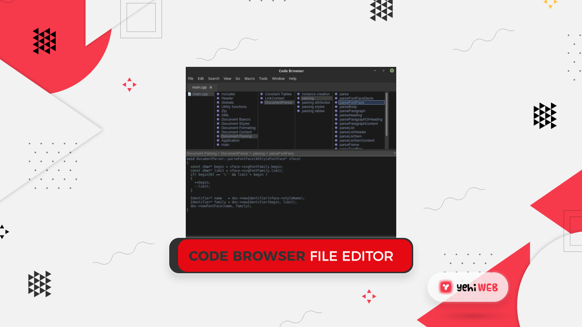 code browser file editor yehiweb