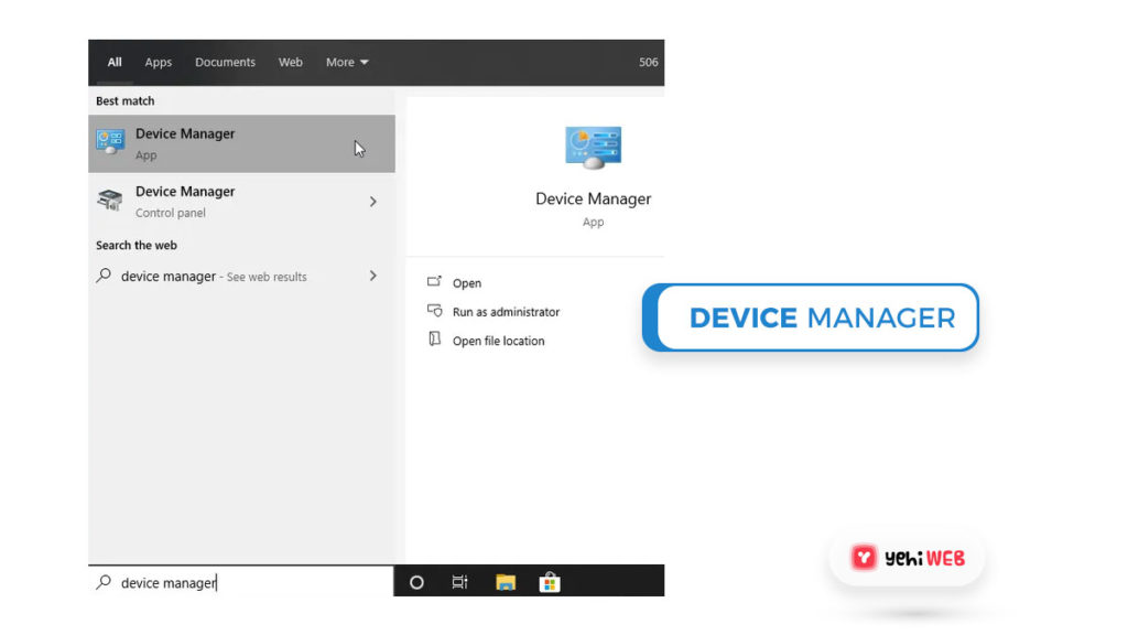 device manager yehiweb