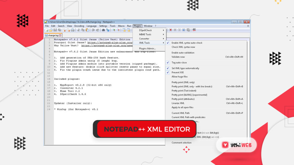 notepad++ xml editor yehiweb