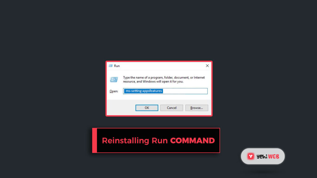 resinstalling run command yehiweb netflix error