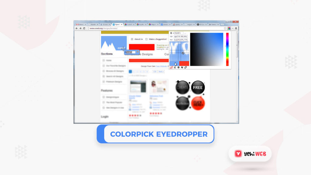ColorPick Eyedropper Google Chrome Extension Yehiweb