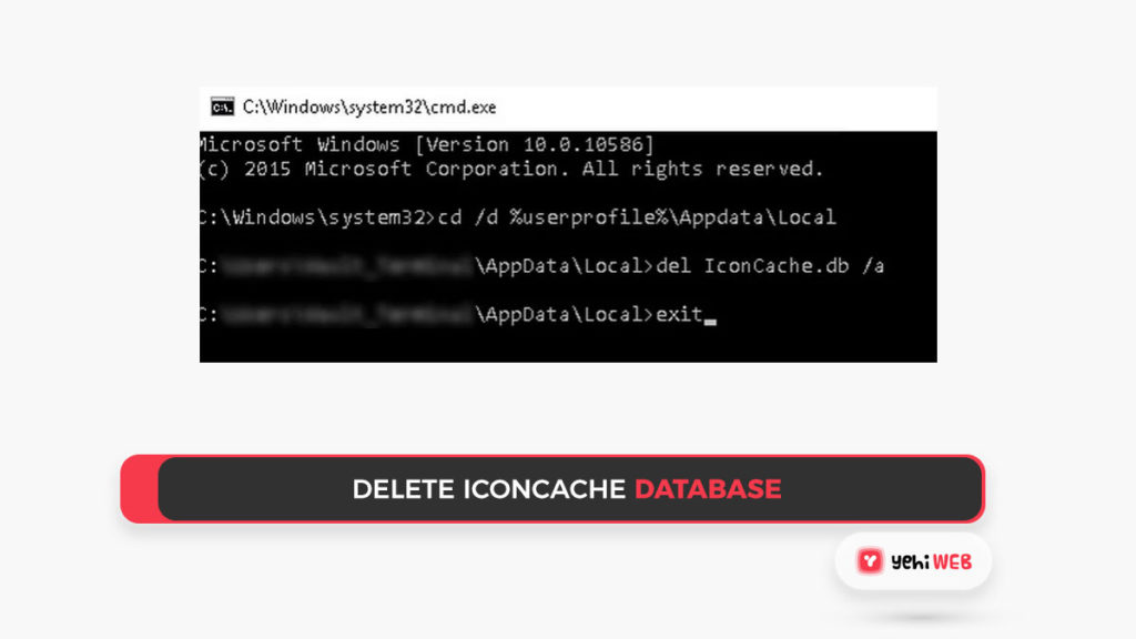 Delete Iconcache database Yehiweb