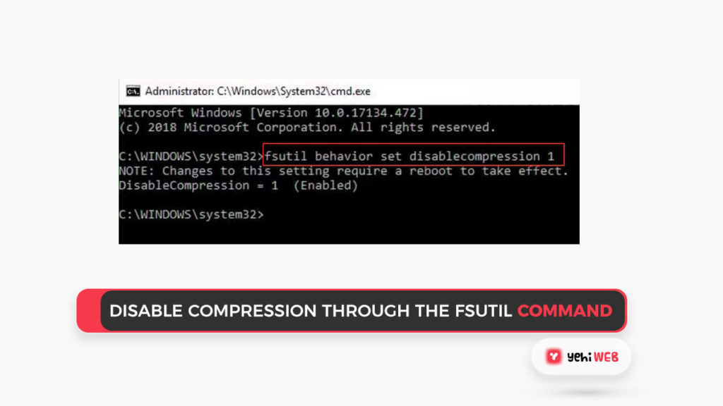 Disable Compression Through the FSUTIL Command Yehiweb
