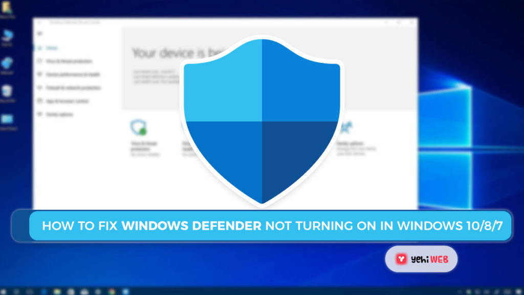 windows defender not turning on