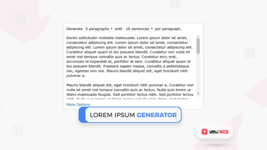 Lorem Ipsum Generator Yehiweb
