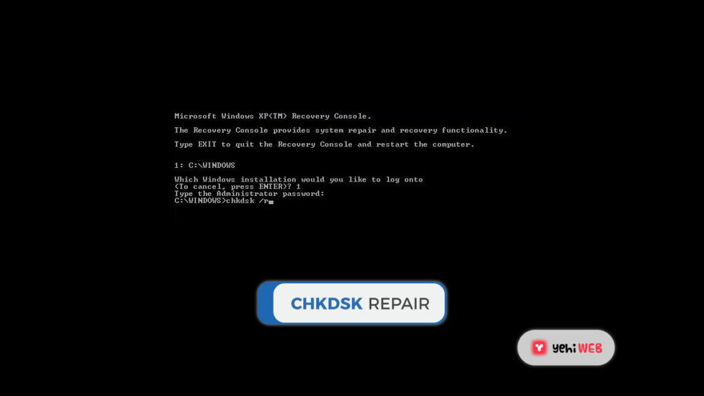 chkdsk repair yehiweb CHKDSK Repair