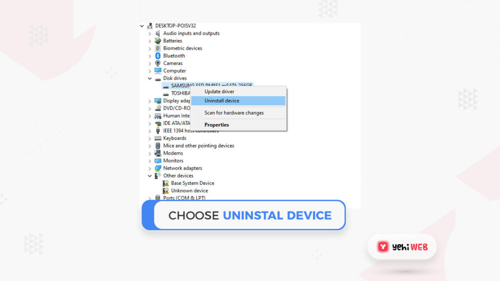 choose uninstall devices yehiweb