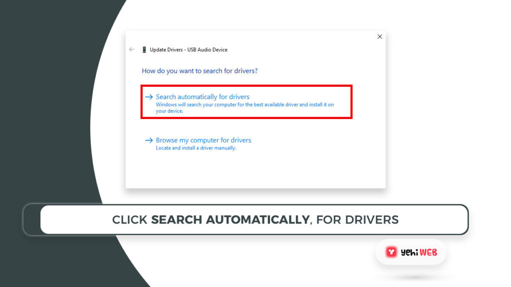 click search automatically, for drivers yehiweb