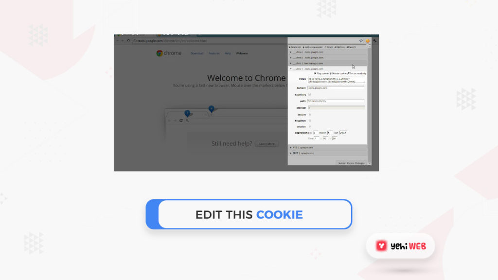 edit this cooking google chrome extension yehiweb