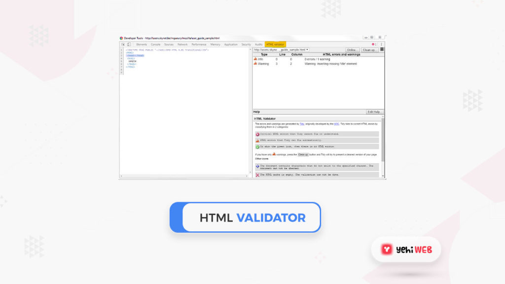 html validator google chrome extension yehiweb