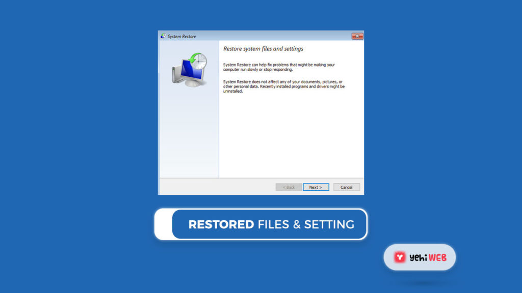 restored File Setting Yehiweb