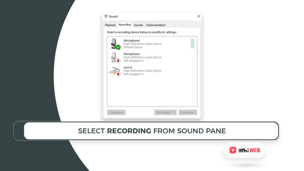 select recording from sound pane yehiweb