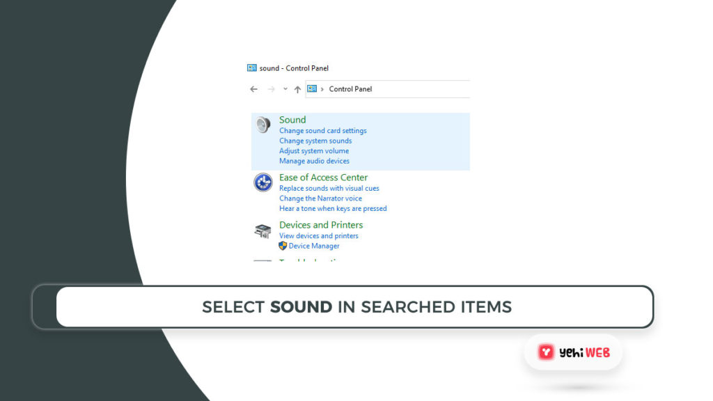 select sound in searched items Yehiweb