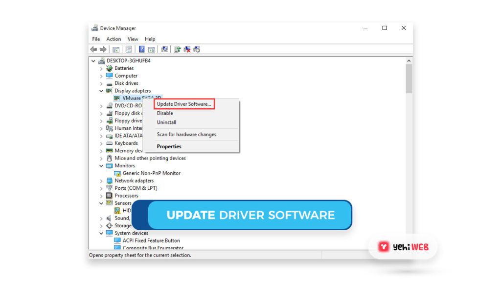 update driver software yehiweb