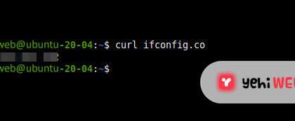 Find Server IP in Ubuntu 20.04 Yehiweb