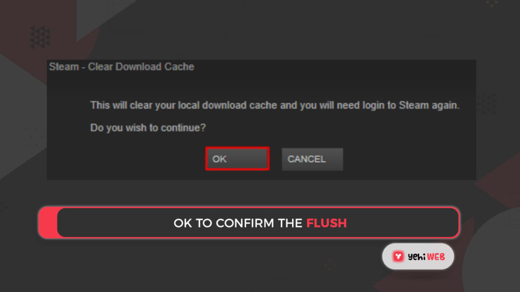 OK to confirm the flush Yehiweb