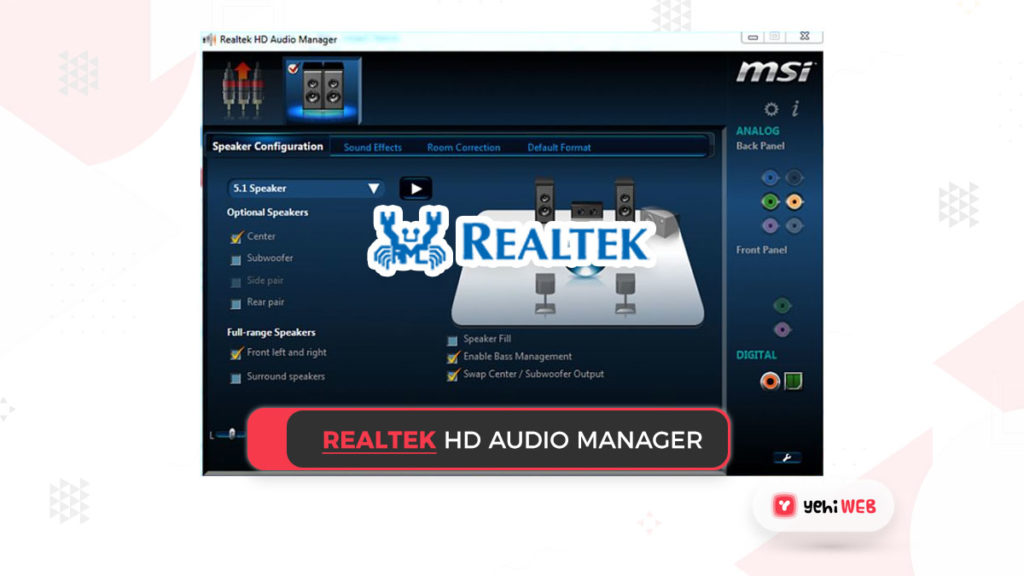 Realtek hd audio manager Yehiweb