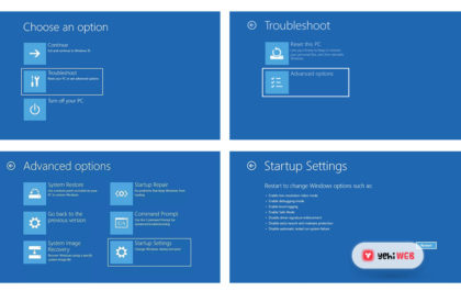 Startup Settings Window Yehiweb