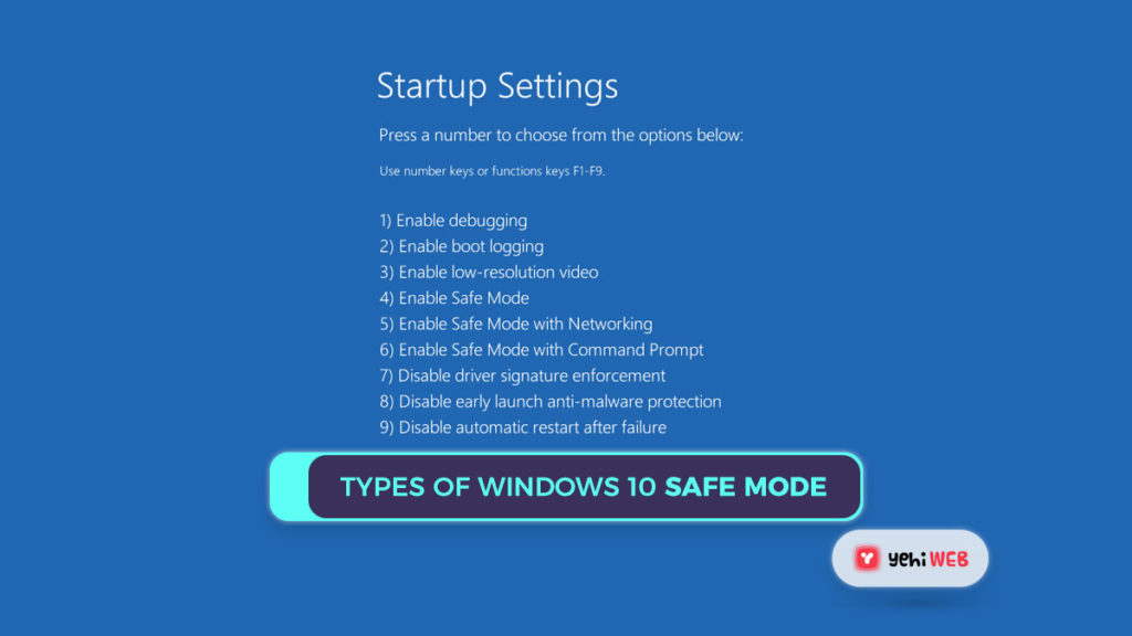 Types Of Windows 10 Safe Mode Yehiweb