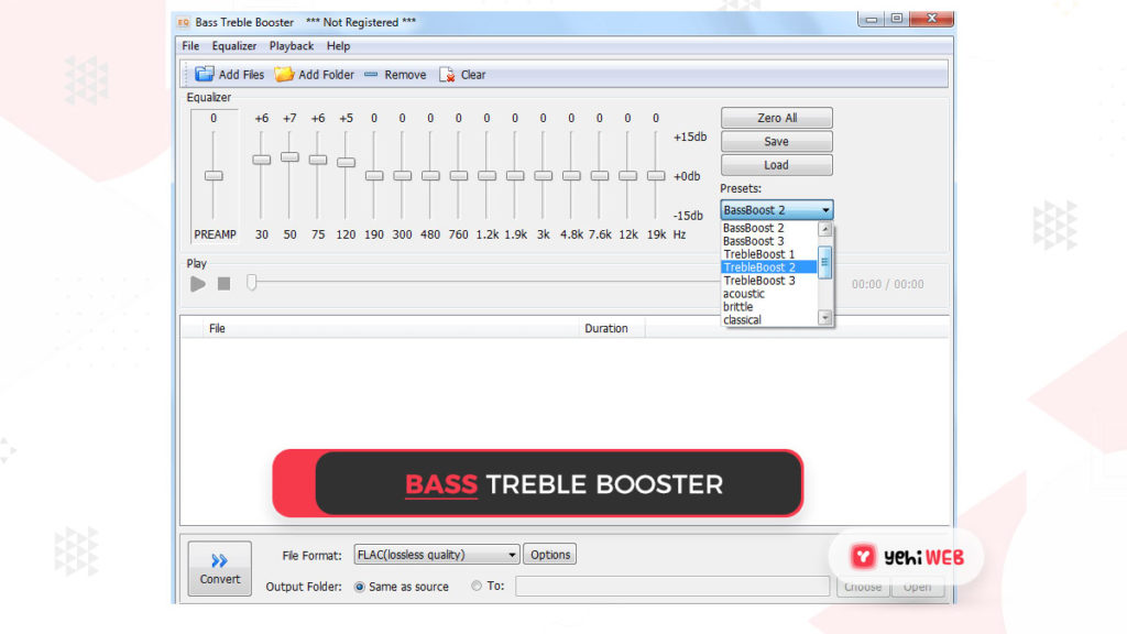 bass treble booster Yehiweb