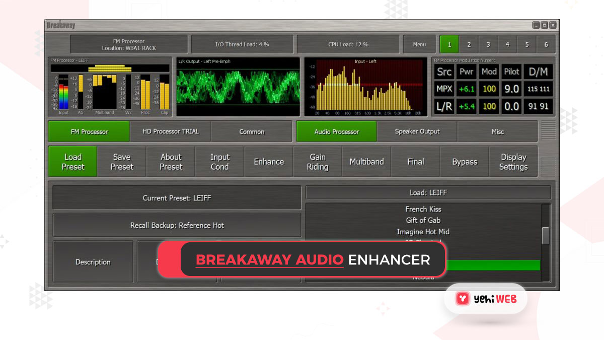 headset volume control for breakaway audio enhancer