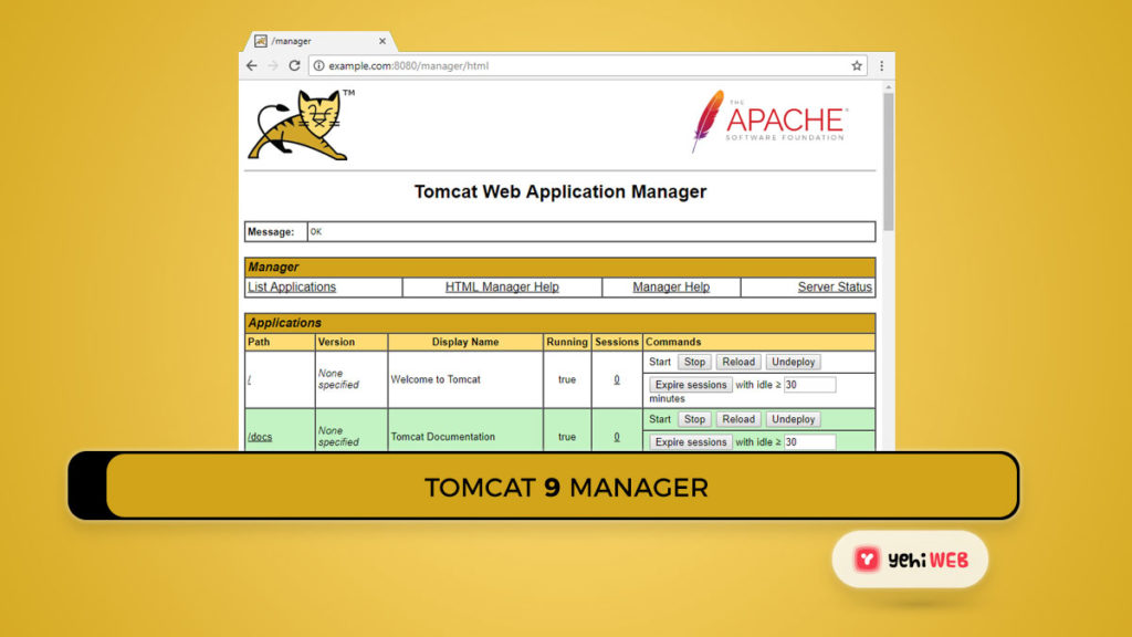 tomcat 9 manager yehiweb