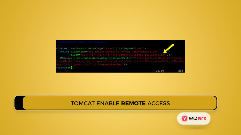 tomcat enable remote access Yehiweb