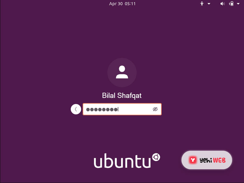 ubuntu login yehiweb