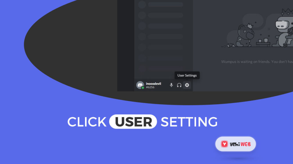 click user setting on discord yehiweb