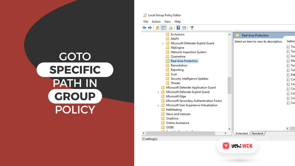 goto specific path in group policy editor yehiweb
