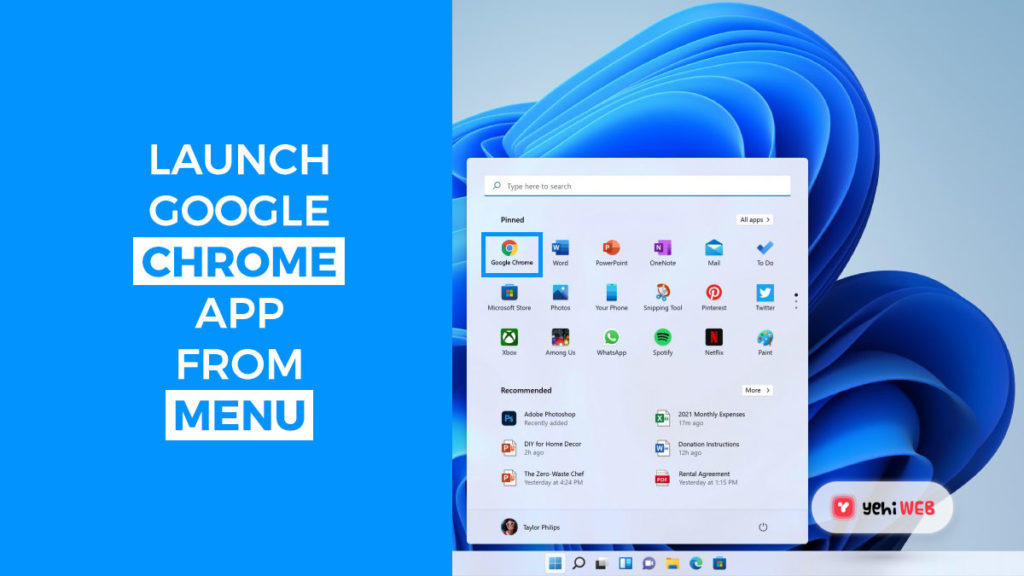 launch google chrome app from menu yehiweb