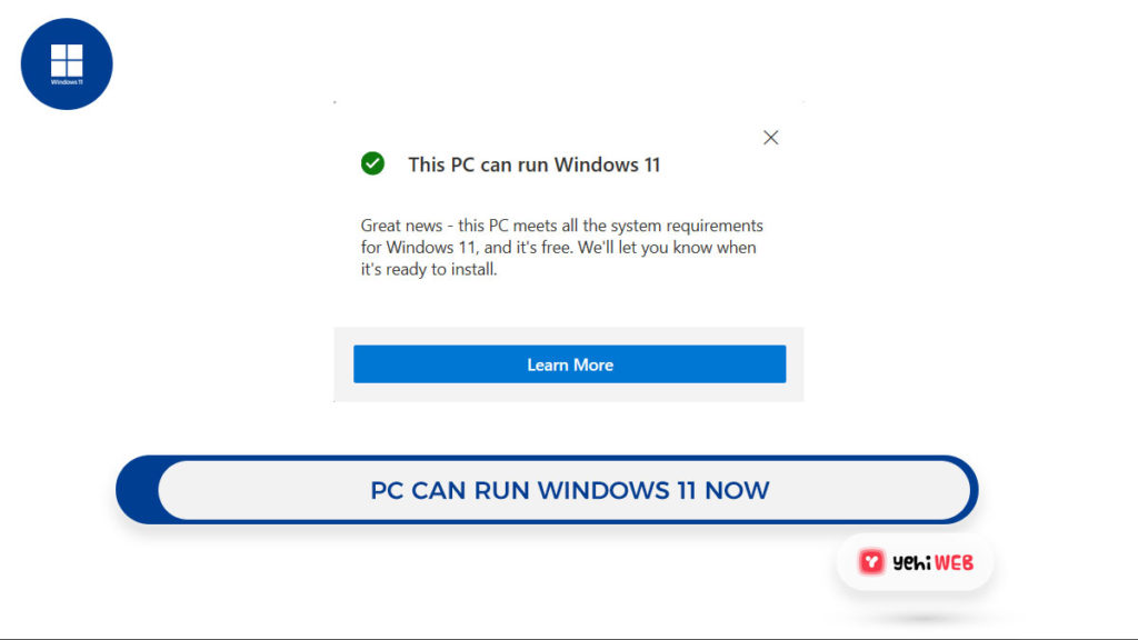 pc can run windows 11 now Yehiweb