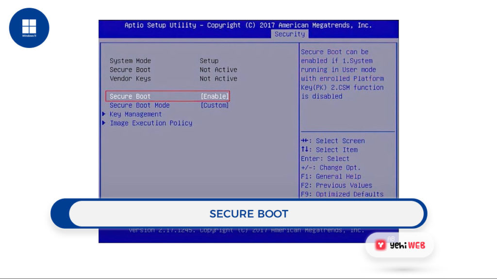 secure boot yehiweb