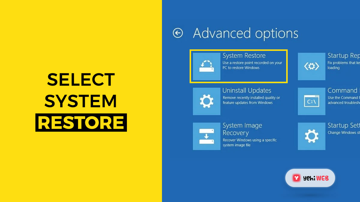 select system restore yehiweb