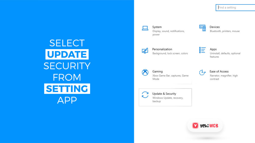 select update security from setting app yehiweb