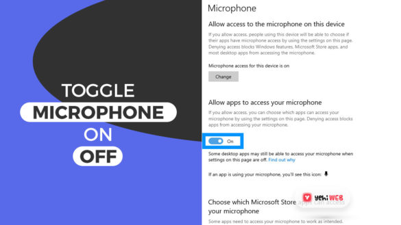 toggle microphone on off yehiweb