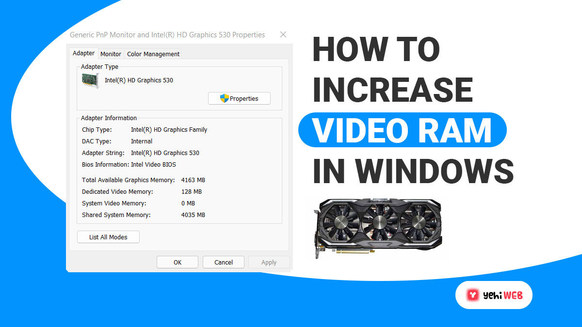 How To Increase Vram [Video Ram] on Windows PC