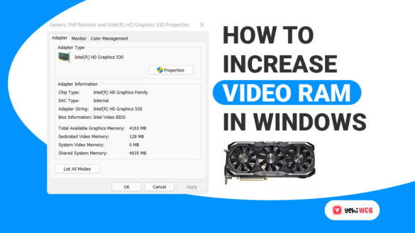 how to increase video ram in windows yehiweb