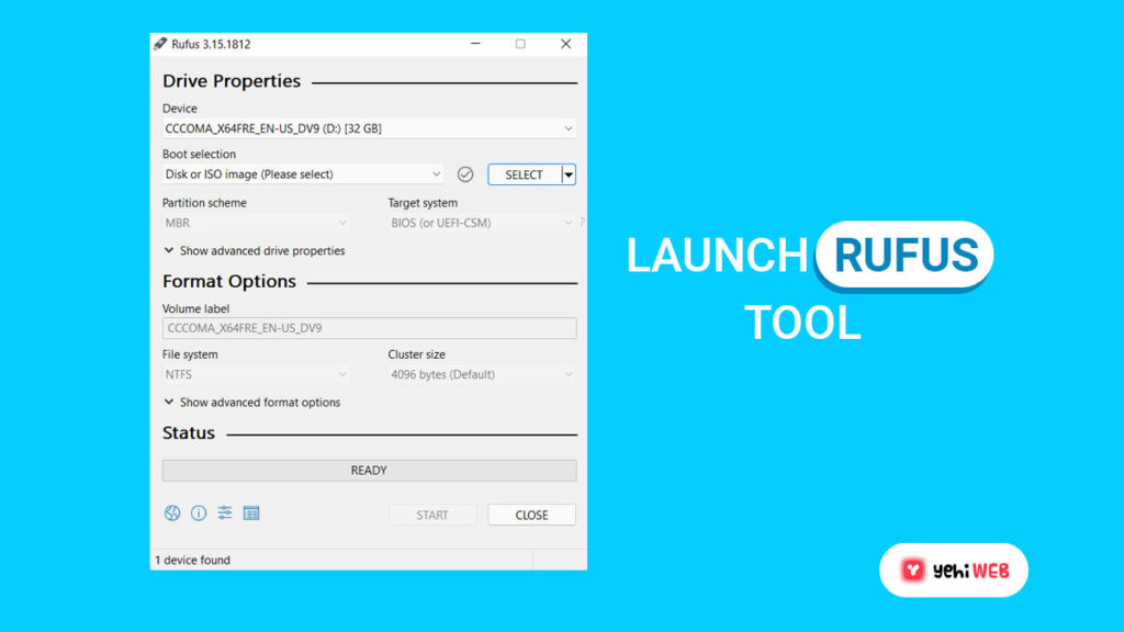 launch rufus tool yehiweb