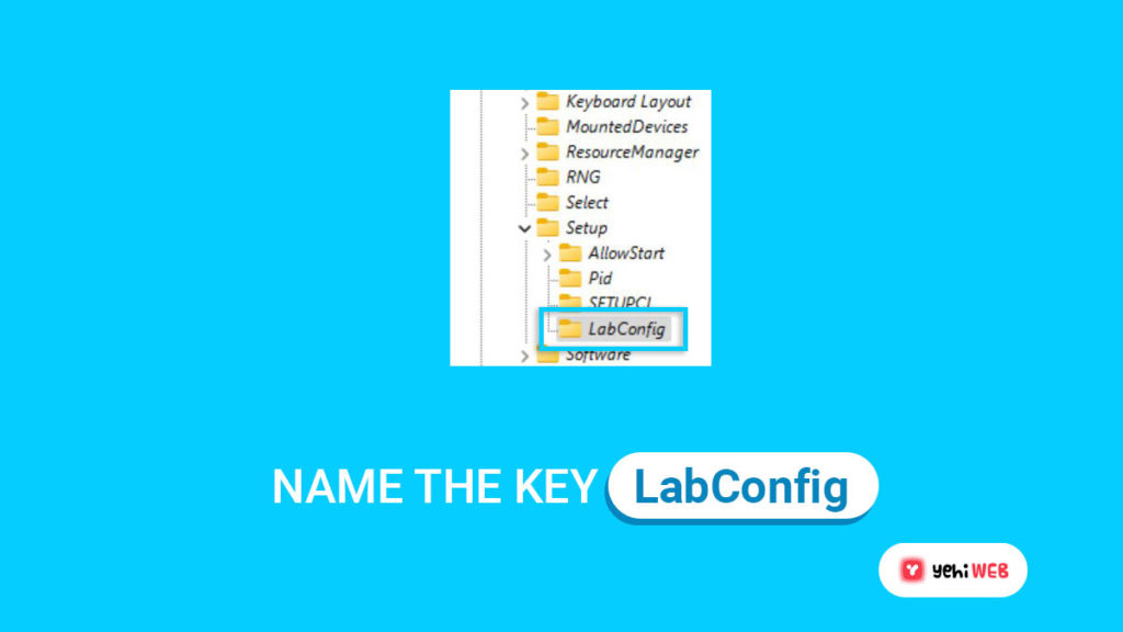 name the key labconfig yehiweb