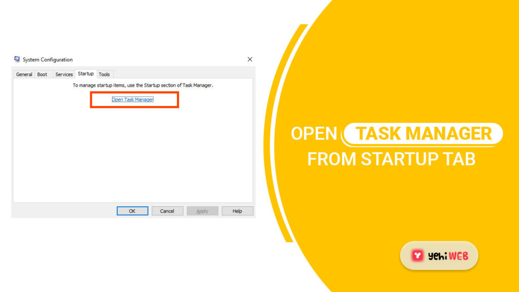 open task manager from startup tab yehiweb