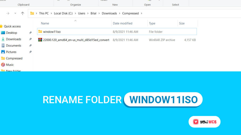 renmae folder window11iso yehiweb