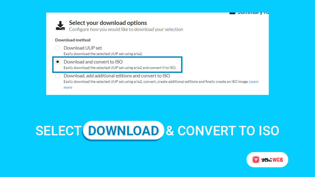 select download n convert to iso yehiweb