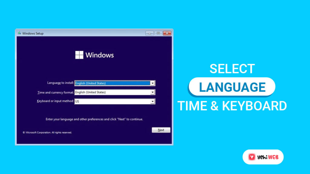 select language time n keyboard yehiweb