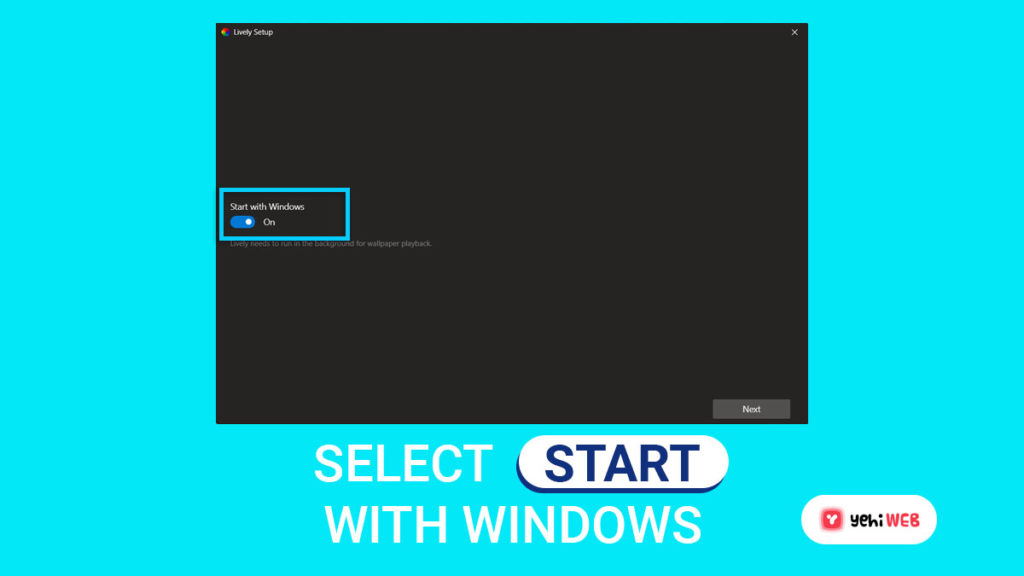 select start with windows yehiweb